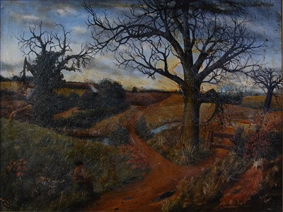 Lot 311 - Sidney Clover - Winter Landscape, oil on...