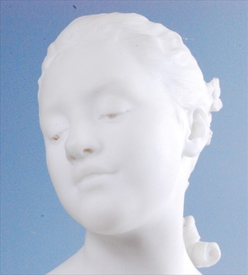 Lot 1285 - Henri Weigele (1858-1927) - Carved marble bust...