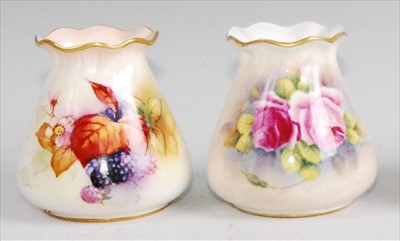 Lot 1087 - A Royal Worcester porcelain vase, shape No.957,...