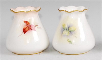 Lot 1065 - A Royal Worcester porcelain vase, shape No.957,...