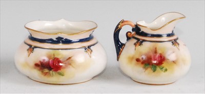 Lot 1088 - A Royal Worcester Hadley ware sugar bowl with...