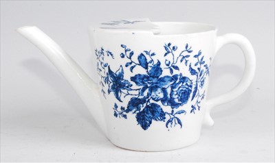Lot 1073 - A Lowestoft porcelain feeding cup, of bucket...