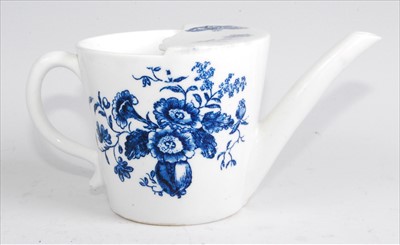 Lot 1073 - A Lowestoft porcelain feeding cup, of bucket...