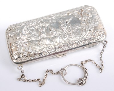 Lot 1145 - A late Victorian lady's silver evening purse,...
