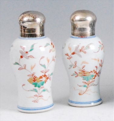 Lot 1329 - A pair of 18th century Chinese Imari tea...