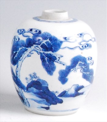 Lot 1332 - A Chinese export blue and white ginger jar...