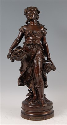 Lot 1300 - Hippolyte Moreau (1832-1927) - a large bronze...