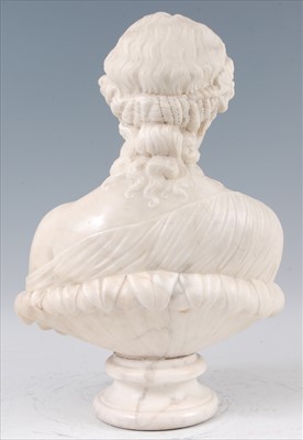 Lot 1286 - A late 19th century Italian carved white...