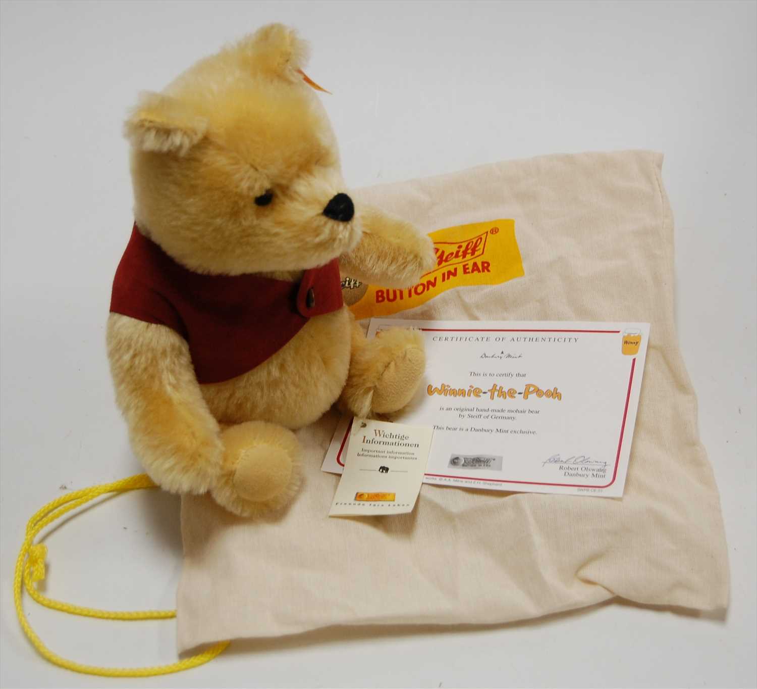 Lot 2266 - A Steiff Danbury Mint Winnie the Pooh bear, in...
