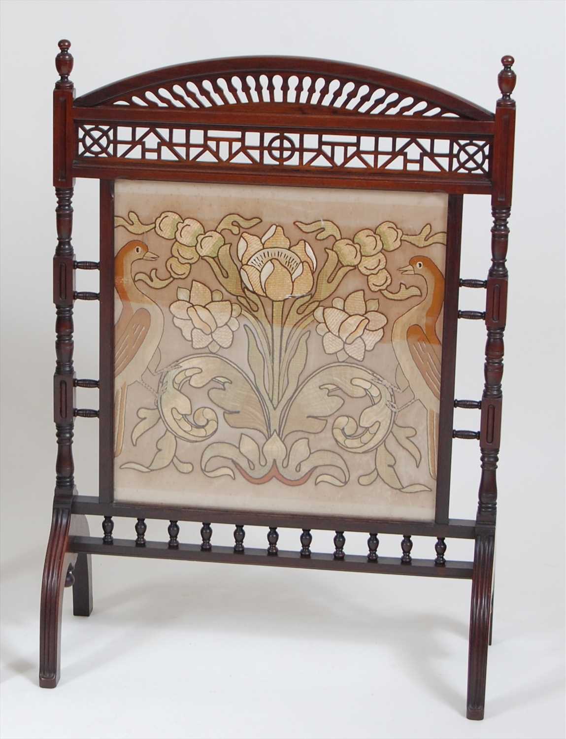 Lot 333 - An Aesthetic Movement rosewood fire screen,...