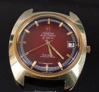 Lot 2150 - A Gents gold plated Omega electronic...