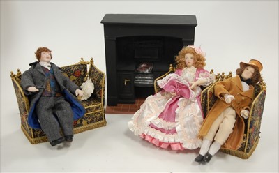 Lot 2273 - A collection of assorted dolls house dolls,...