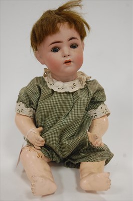 Lot 2283 - A Franz Schmidt bisque head doll, having fixed...