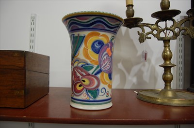 Lot 18 - A Poole Pottery vase, having flared rim to a...