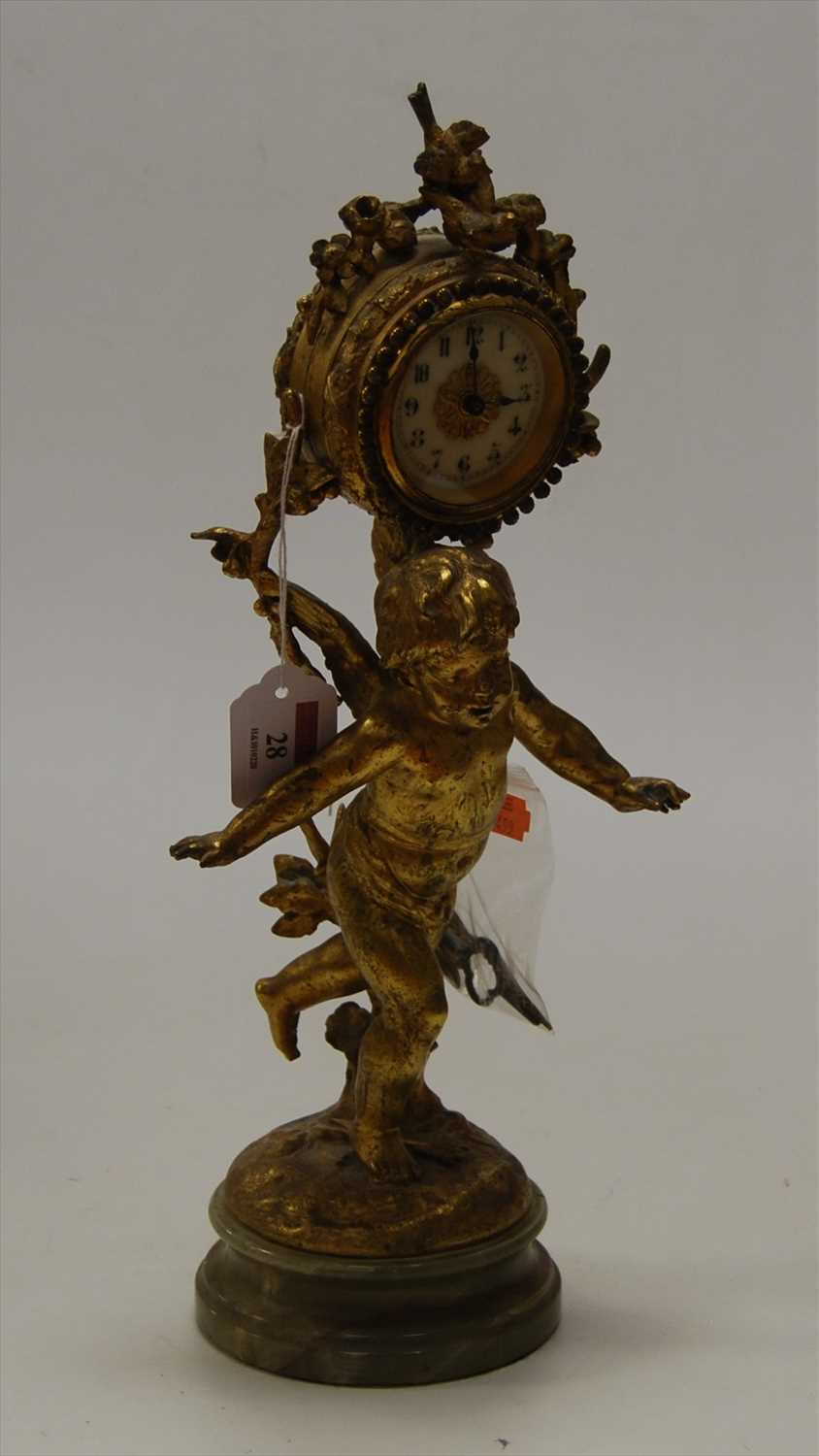 Lot 28 - A late 19th century continental gilt metal...
