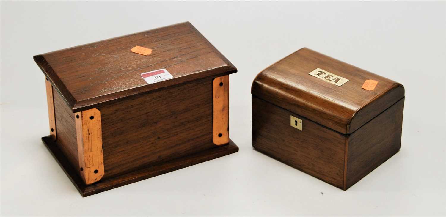 Lot 30 - An early 20th century teak and copper bound...
