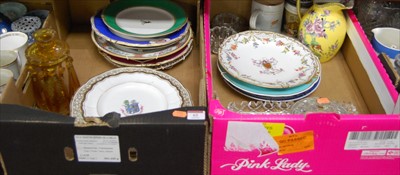 Lot 62 - Two boxes of miscellaneous china and glassware,...