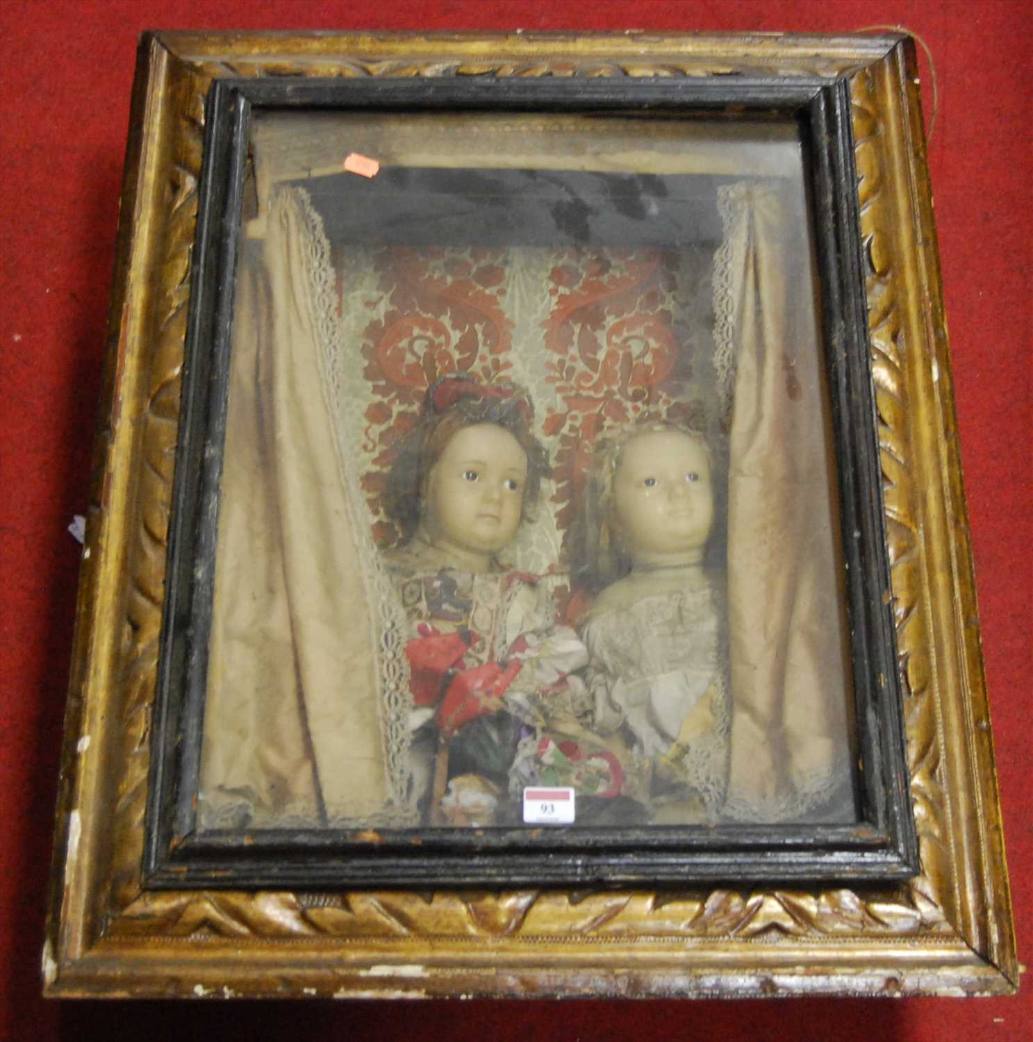 Lot 93 - A 19th century wax over composition ? doll...