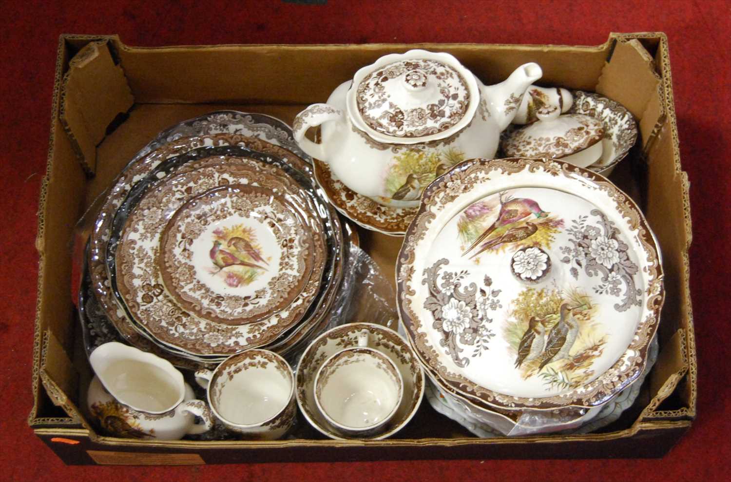 Lot 147 - A Royal Worcester Palissy Game series part tea...