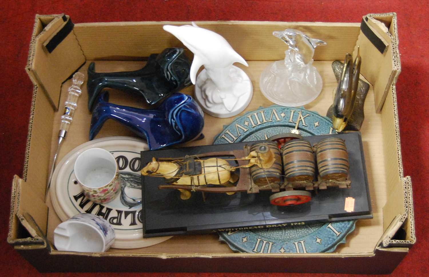 Lot 148 - A box of miscellaneous items, to include two...