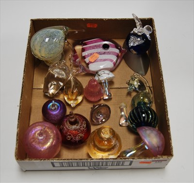 Lot 159 - A modern iridescent glass paperweight in the...