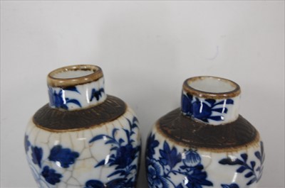 Lot 169 - A pair of Japanese stoneware crackle glazed...