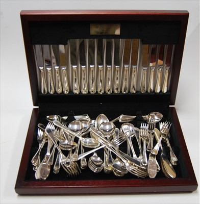 Lot 194 - A modern Elkington 12-place setting canteen of...