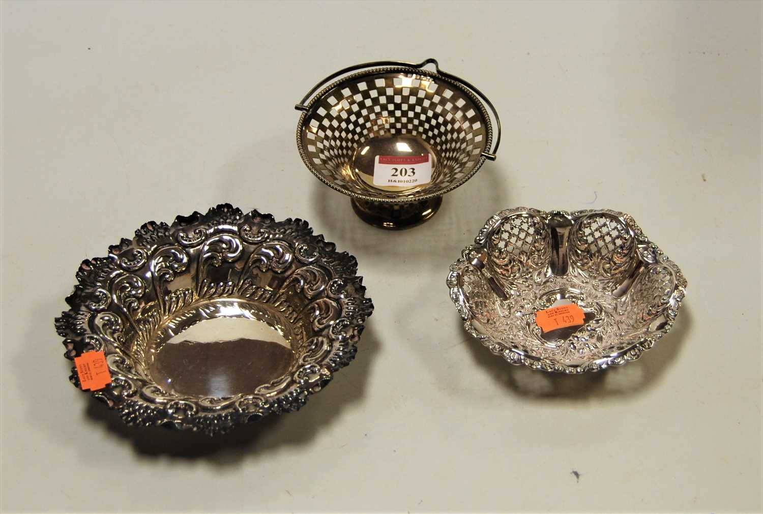Lot 203 - A late Victorian silver bonbon dish, of shaped...