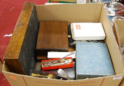 Lot 225 - Two boxes of miscellaneous Victorian and later...