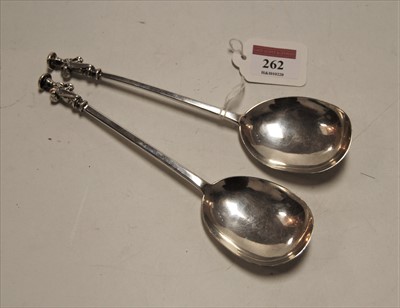 Lot 262 - A pair of 18th century white metal anointing...