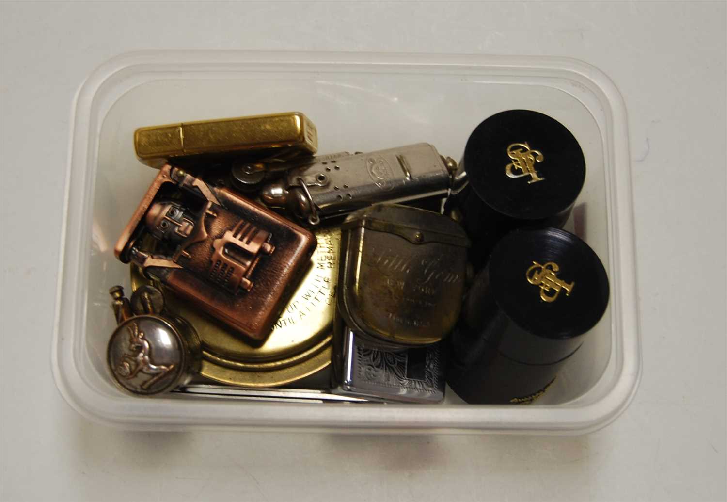Lot 297 - A collection of pocket cigarette lighters;...