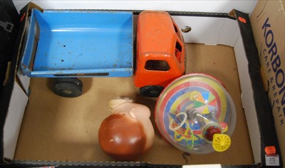 Lot 372 - A Triang tinplate toy lorry; together with a...