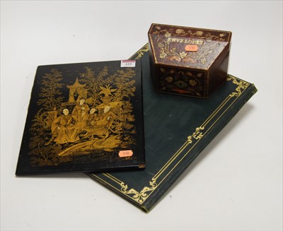 Lot 410 - An early 20th century lacquered and gilt...