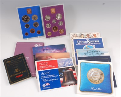 Lot 157 - Great Britain and U.S.A., a collection of uncirculated coin sets and commemorative coins to include