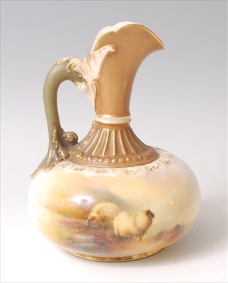 Lot 1090 - A Worcester porcelain miniature ewer, shape No....