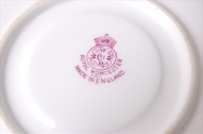 Lot 1091 - A Worcester porcelain teacup and saucer, each...