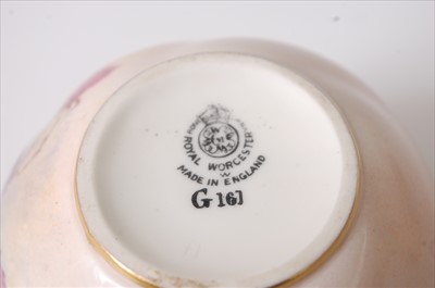 Lot 1092 - A Royal Worcester porcelain squat vase,...