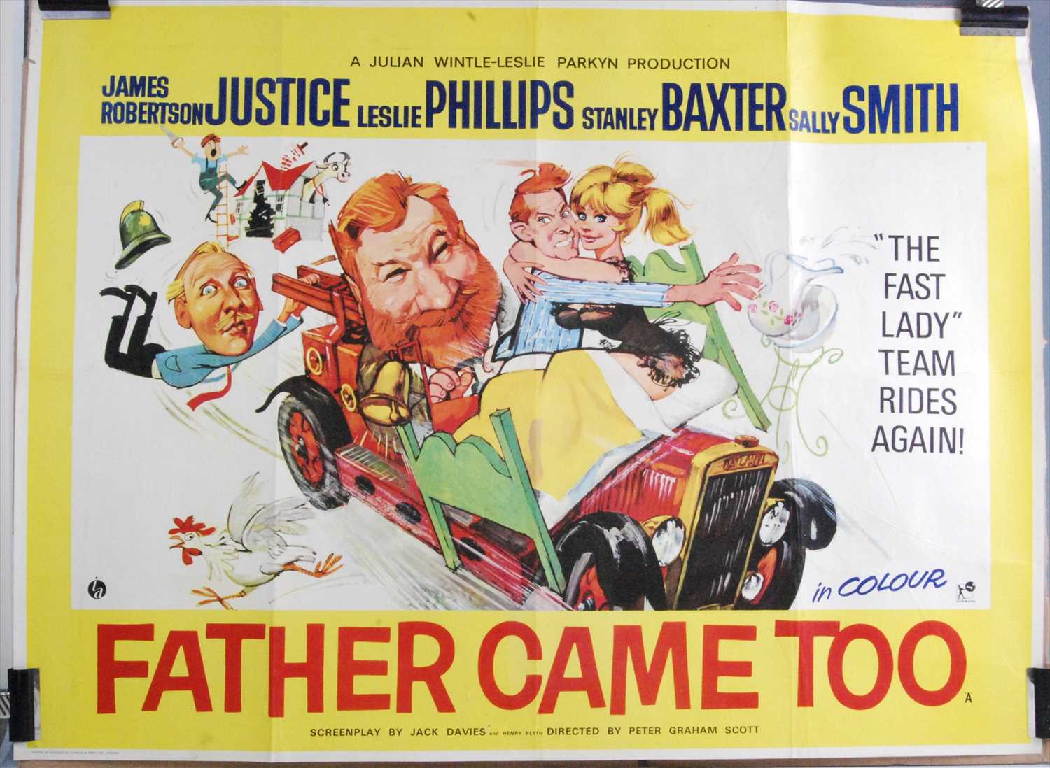 Lot 540 - Father Came Too, 1964 UK quad poster