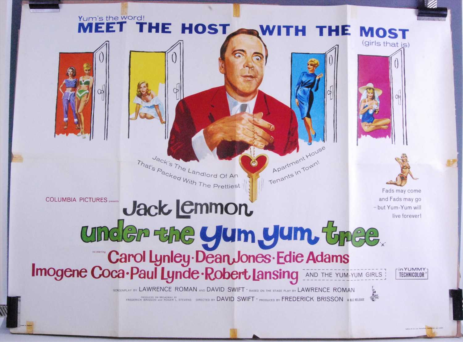 Lot 539 - Under the Yum Yum Tree, 1963 UK quad poster