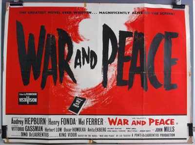 Lot 537 - War & Peace, 1956 UK quad poster
