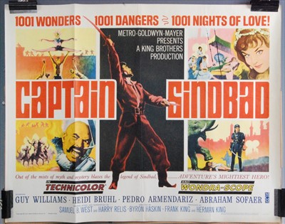 Lot 536 - Captain Sinbad, 1963 US half sheet poster