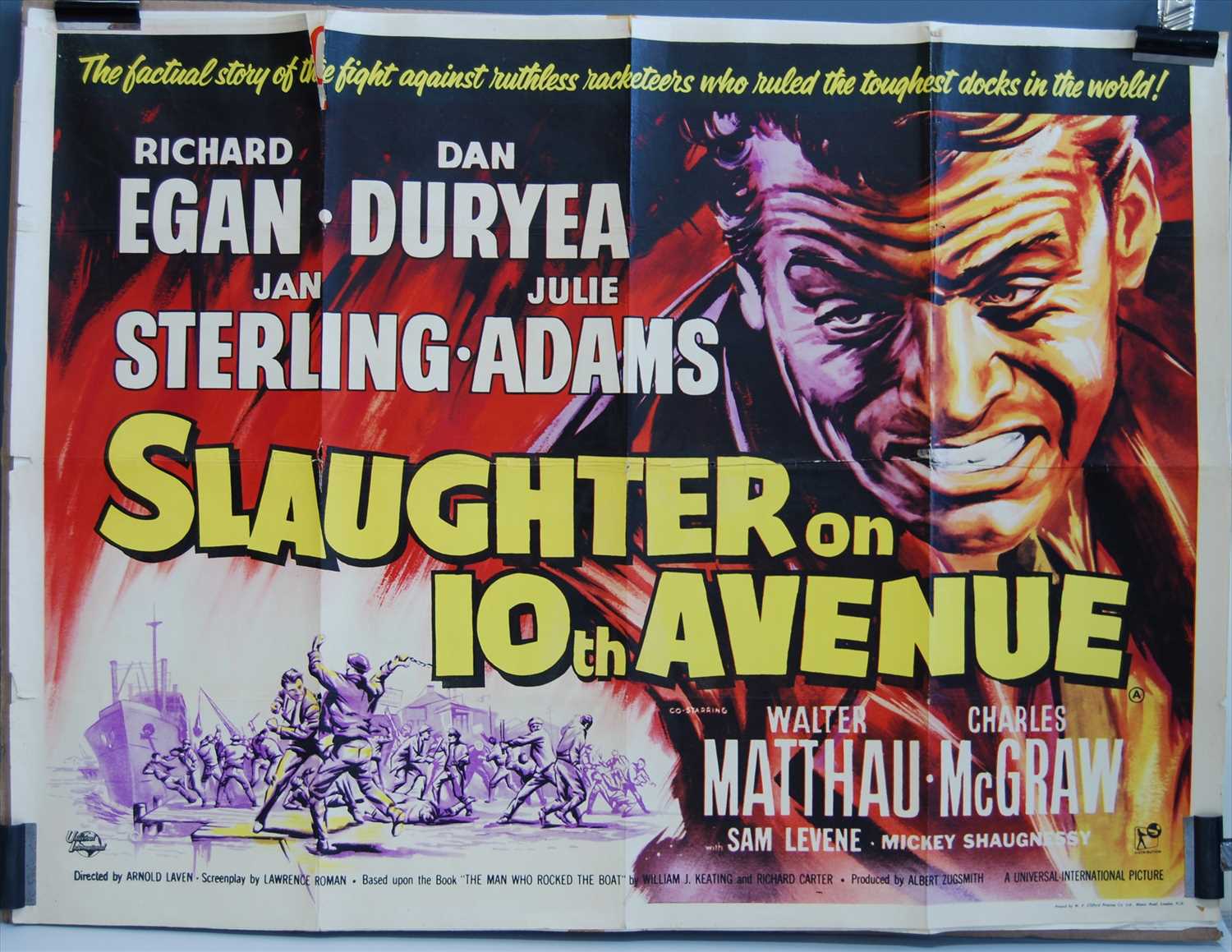 Lot 534 - Slaughter on 10th Avenue, 1957 UK quad poster