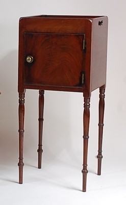 Lot 1461 - A Regency mahogany pot cupboard, having a full...