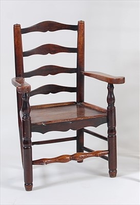 Lot 1462 - A George III elm and fruitwood childs...