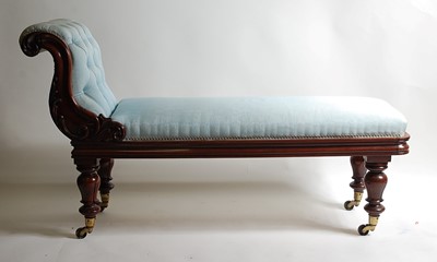 Lot 1476 - A William IV mahogany framed day-bed, the...