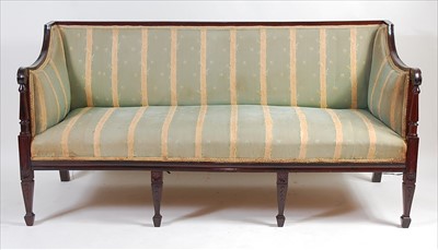 Lot 1501 - A 19th century mahogany framed settee, the...