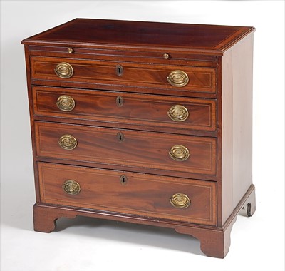 Lot 1500 - A late Georgian mahogany and satinwood...