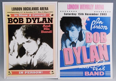 Lot 548 - A collection of film and music posters to include