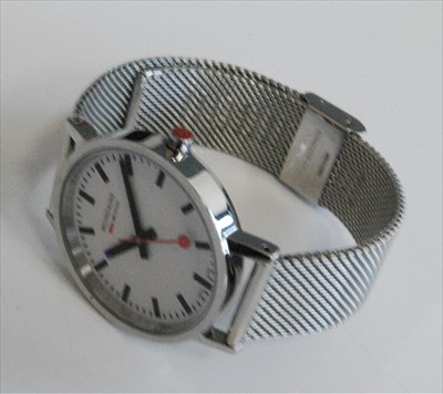 Lot 2079 - A Gents stainless steel Mondaine Classic...