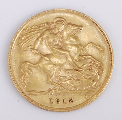 Lot 452 - Great Britain, 1912 gold half sovereign